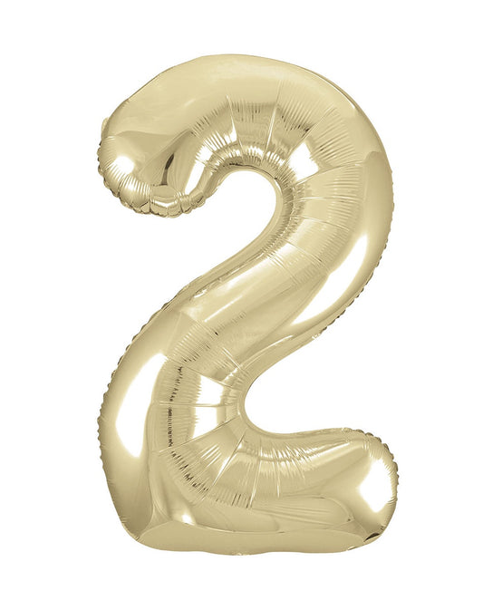 Large Foil Number Foil 34"(86cm) Champagne Gold 2