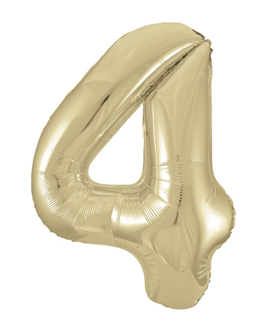 Large Foil Number Foil 34"(86cm) Champagne Gold 4