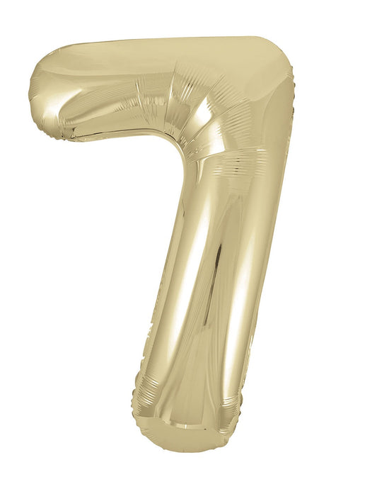 Large Foil Number Foil 34"(86cm) Champagne Gold 7
