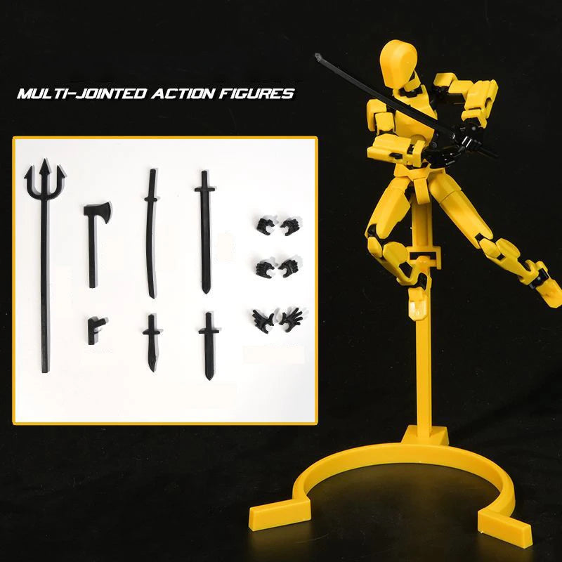 Multi-Jointed Movable Shapeshift Robot 3D Printed Mannequin Dummy 13 Action Figure Full Body Movable Robot Parent-Children Games