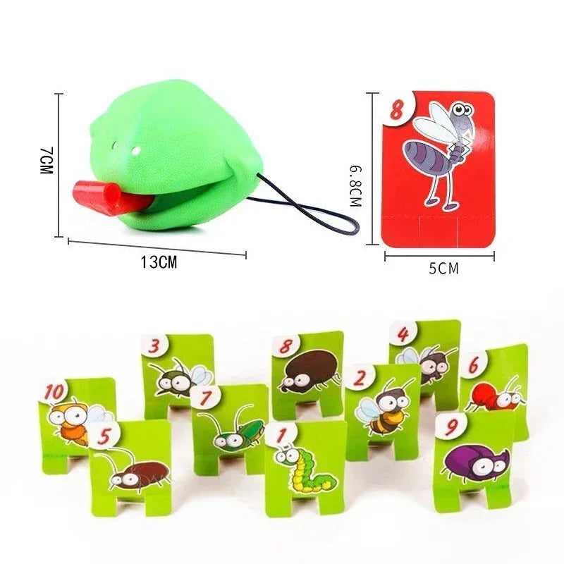 Frog Mask Wagging Tongue Lick Cards Board Games for Children Family Party Toys Antistress Funny Desktop Puzzle Game Toys