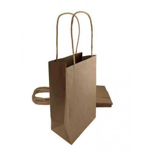 Party Bag Paper 215x130x80mm Kraft Pack 5