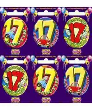17th Birthday Badge Small