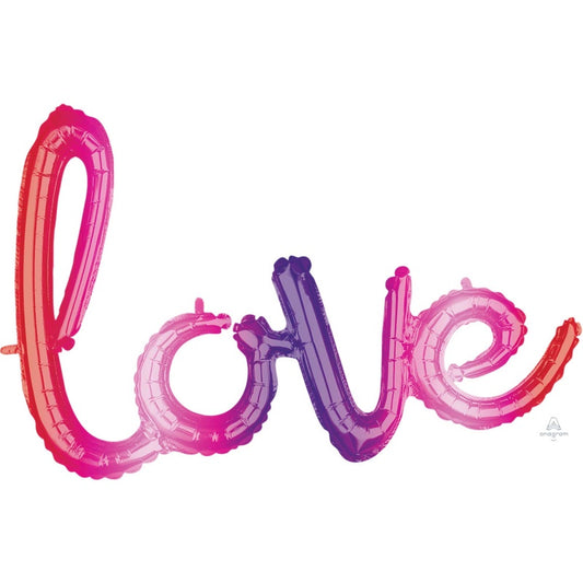 Love Phrase Ombre Foil Balloons