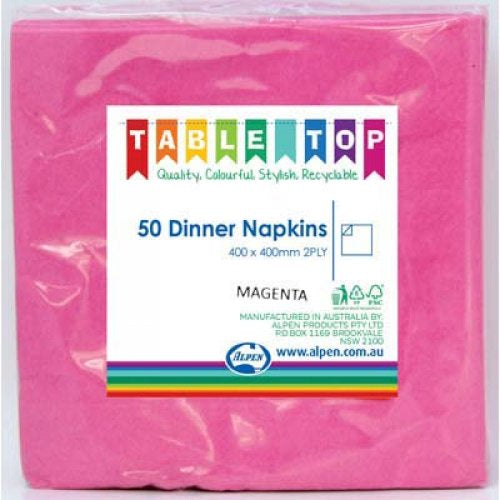 Dinner Napkins Magenta Pack Of 50