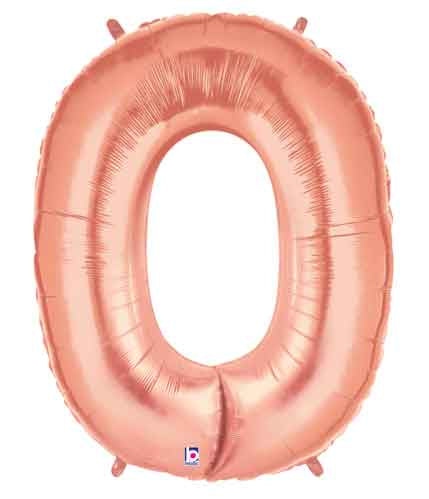 Large Foil Alphabet 34inch Balloon Rose Gold- O