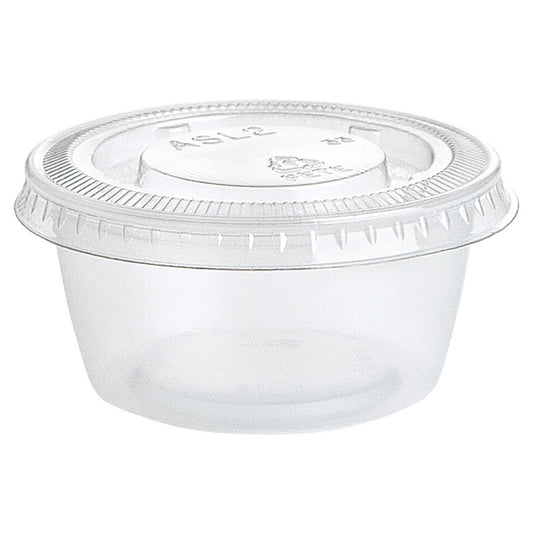 Reusable Clear Plastic Shot Glasses with Lids 59ml Pack of 25