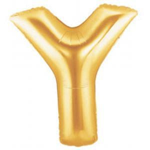 LARGE FOIL Alphabet 34inch BALLOON GOLD- Y