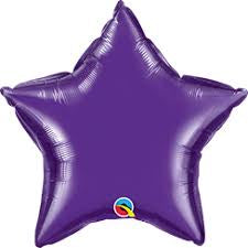 Star Quartz Purple Plain Foil Balloon 36"