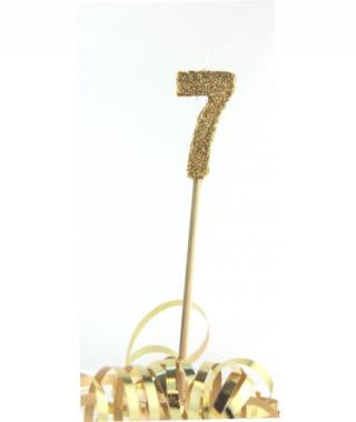 Gold Glitter Long Stick Candle #7