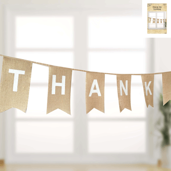 Thank You Bunting In Hessian