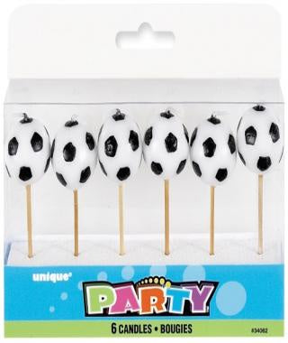 Candles Soccer Ball Pick Pack Of 6