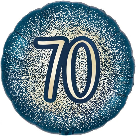 18 inch Metallic Glitter Navy Gold 70 Pack 1
