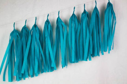 TASSELS TISSUE TEAL