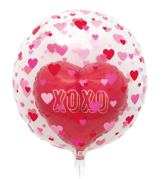 CLEAR SPHERE DOUBLE-STUFFED HELIUM BALLOON