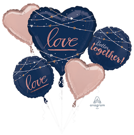 Bouquet Navy Wedding Pack of 5