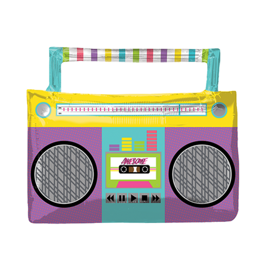 Foil Balloon Supershape Awesome Party Boombox