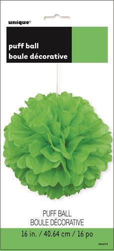 Tissue Paper Puff Ball Decoration Lime Green 40cm
