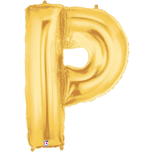 Large Foil Alphabet 34inch Balloon Gold - P