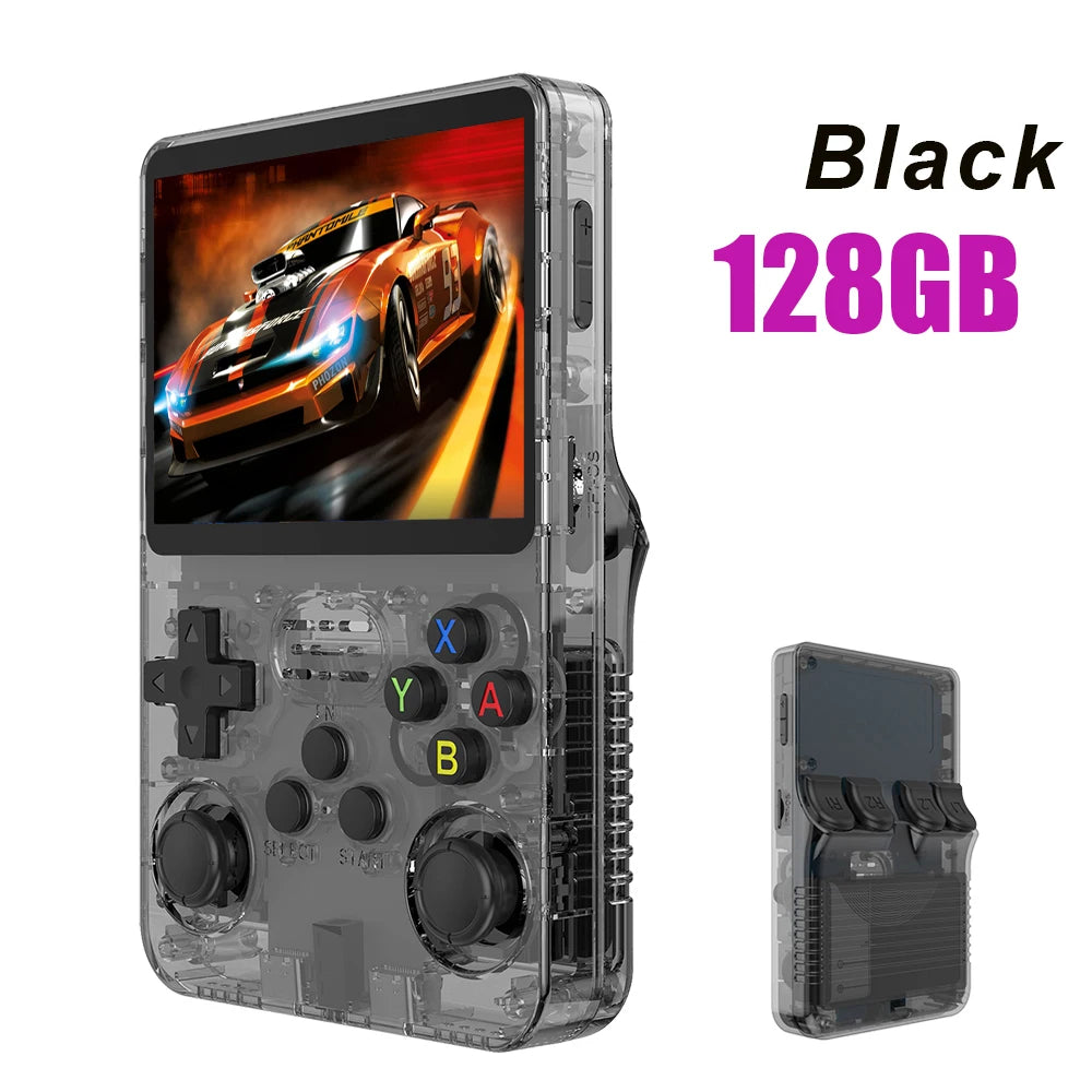 128GB R36S Retro Handheld Video Game Console 3.5Inch IPS Screen Player Kid Portable Pocket Video Player Games Arkos System
