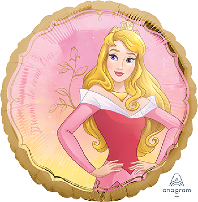 Aurora “Once Upon A Time” Foil Balloon – 45cm (18") Standard Round (S60) – Pack of 1