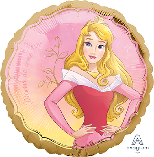 Aurora “Once Upon A Time” Foil Balloon – 45cm (18") Standard Round (S60) – Pack of 1