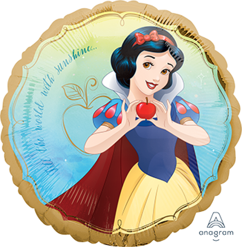Snow White “Once Upon A Time” Foil Balloon – 45cm (18") Standard Round (S60) – Pack of 1