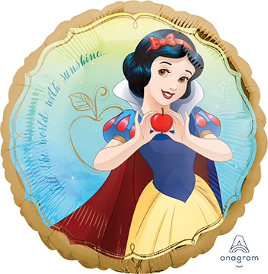 Snow White “Once Upon A Time” Foil Balloon – 45cm (18") Standard Round (S60) – Pack of 1