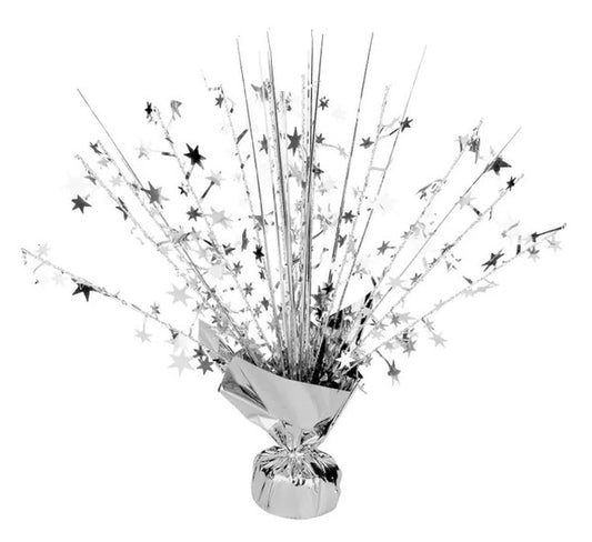 Glitz Silver Foil Balloon Weight And Sticker Sheet