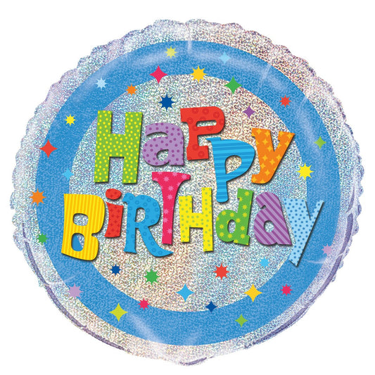 Wacky Birthday 45cm (18") Foil Prismatic Balloon