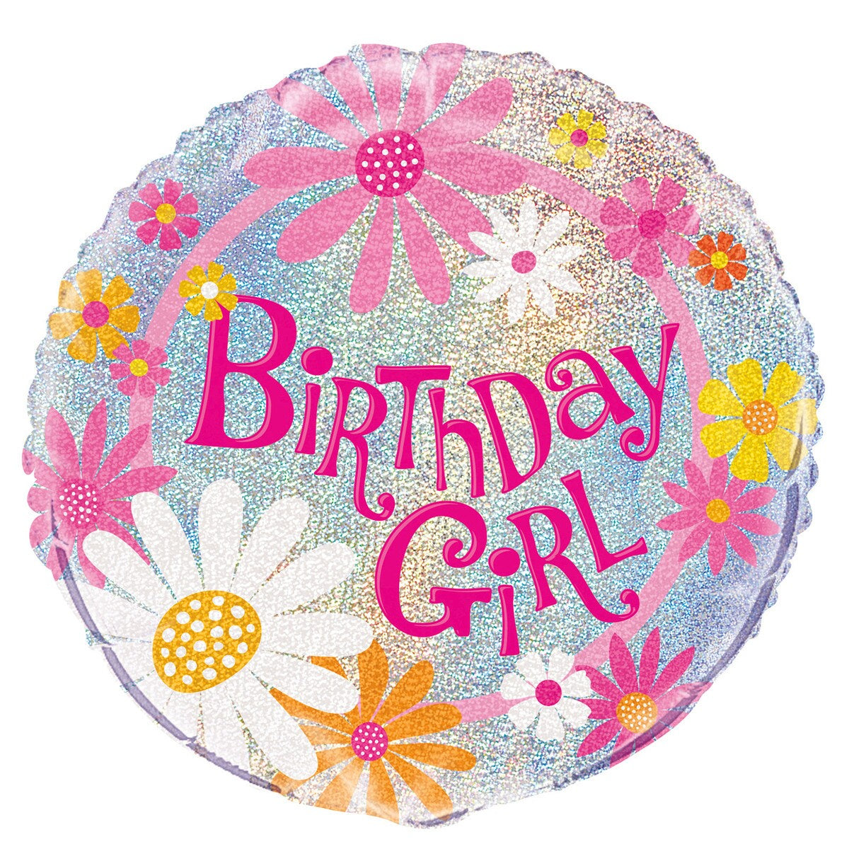 Birthday Girl 45cm (18") Foil Prismatic Balloons