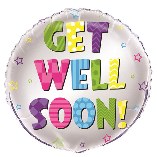 Bright Get Well Soon 45cm (18") Foil Balloon