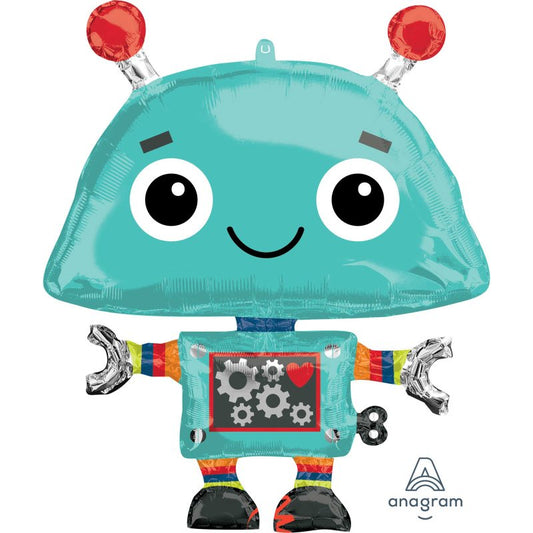 Anagram Foil Super Shape Balloon 63cm x 73cm Robot
