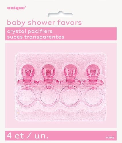 PINK CRYSTAL PACIFIERS PACK OF 4