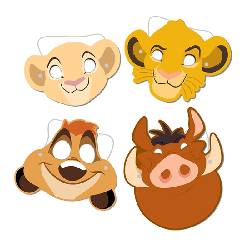 Lion King Paper Masks Pack Of 8
