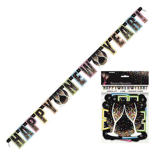 CONFETTI NEW YEAR JOINTED BANNER