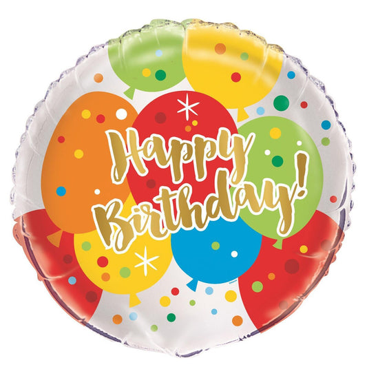 Glitzy Gold Birthday 45cm (18") Foil Balloon