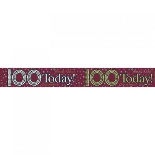 BANNER FOIL 2.6M- HAPPY 100TH