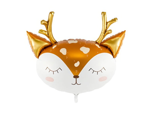 Deer Head SuperShape Foil Balloon 73x64cm Large Party Decoration