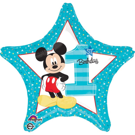 Baby Mickey Mouse Fun To Be One Happy Birthday Foil Balloon 45cm(18")