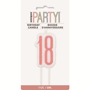 Rose Gold Numerical Candle-18