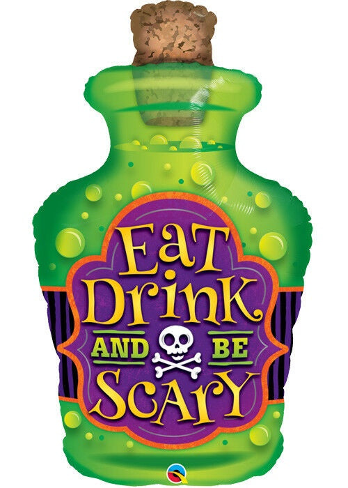 Large Foil Supershape Balloon 40"(101cm) Eat Drink & Be Scary Halloween