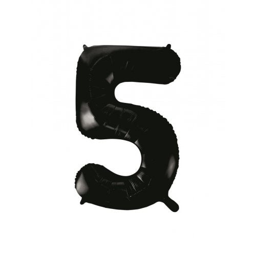 Large Foil Number Balloon 34"(84cm) Black 5
