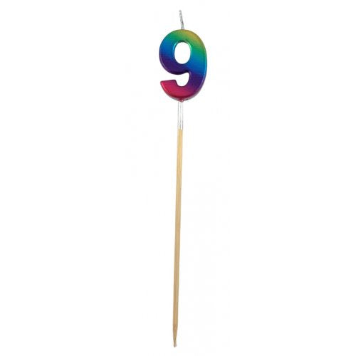 Rainbow Metallic Long Stick Candle #9