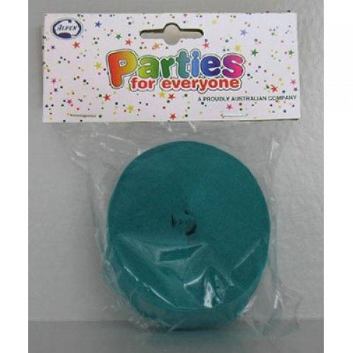 Crepe Paper Streamers 30m Teal