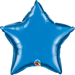 Star Sapphire Blue Plain Foil Balloon 36"