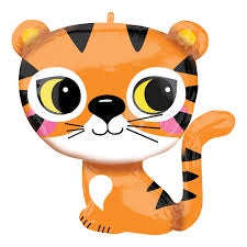 Large Foil Supershape Balloon 25"(63cm) Tiger