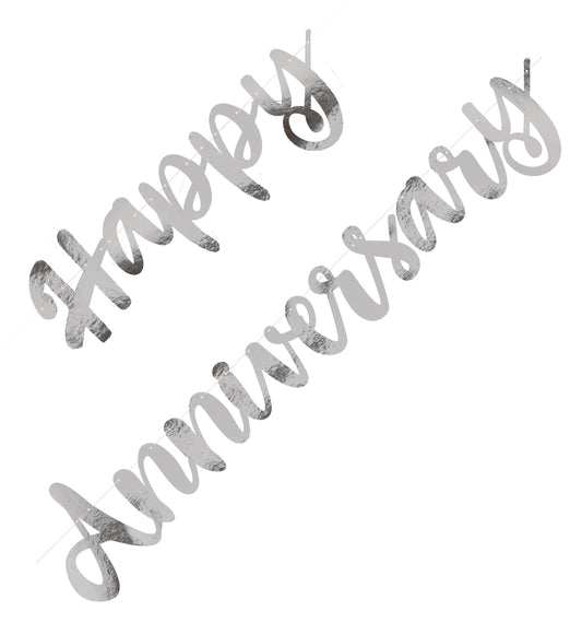 Happy Anniversary Silver Banner