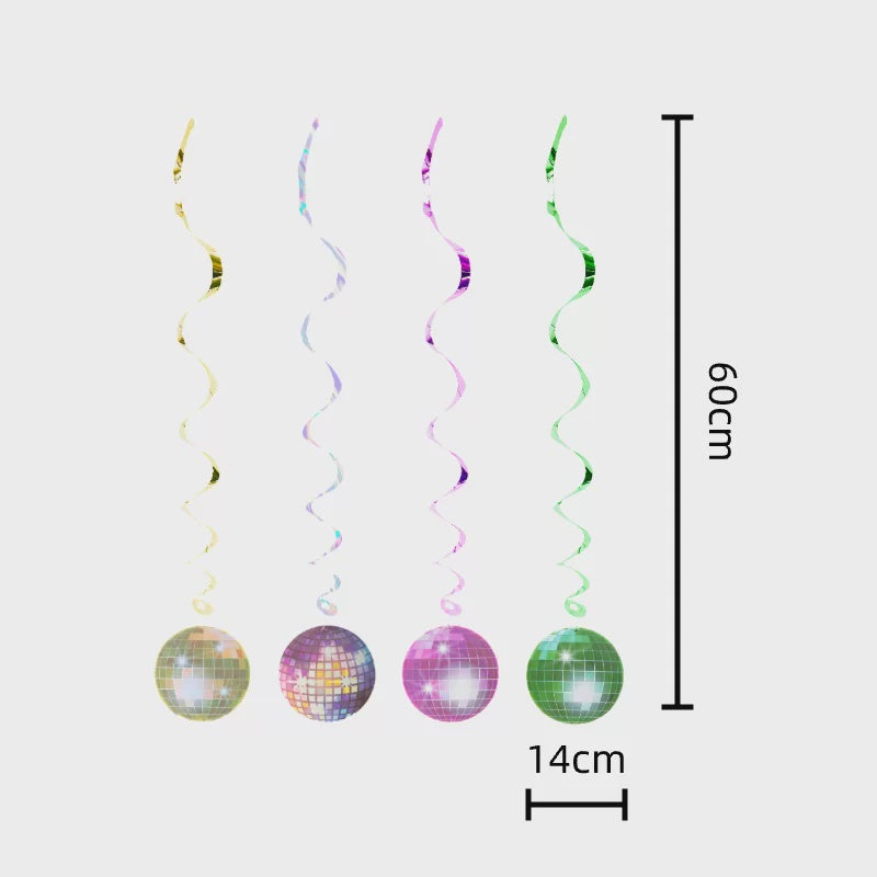Disco Ball Swirl – Multicolor Pack of 6