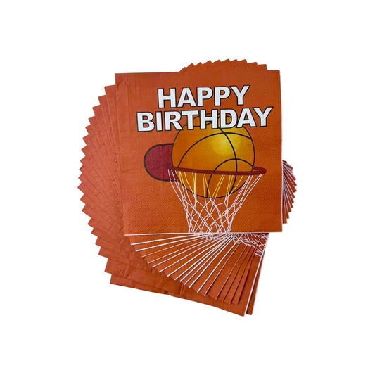 Basketball Party Napkins 33cm – 20 Pack